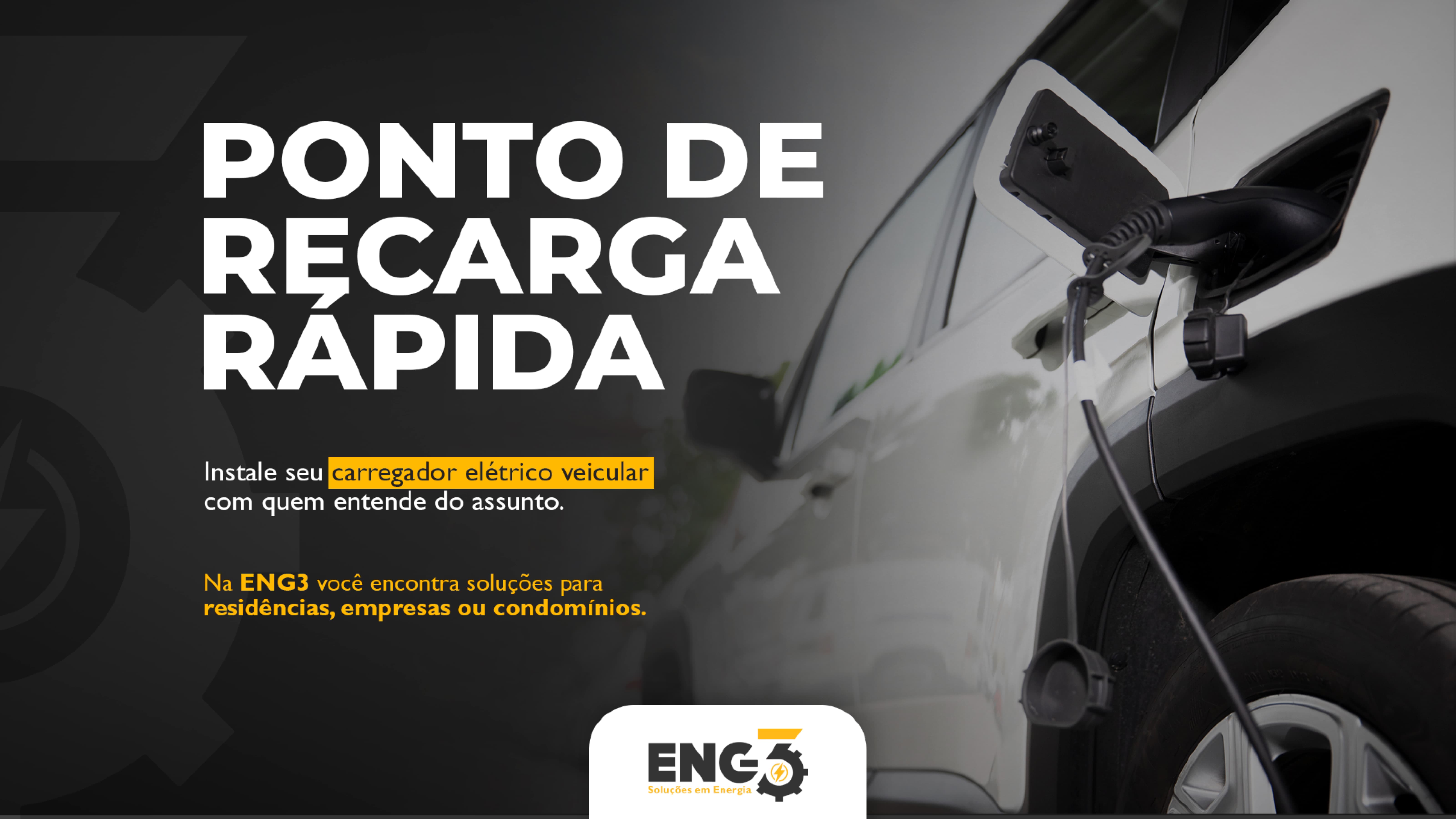 Ponto de recarga rapida, instale seu carregador elétrico veicular